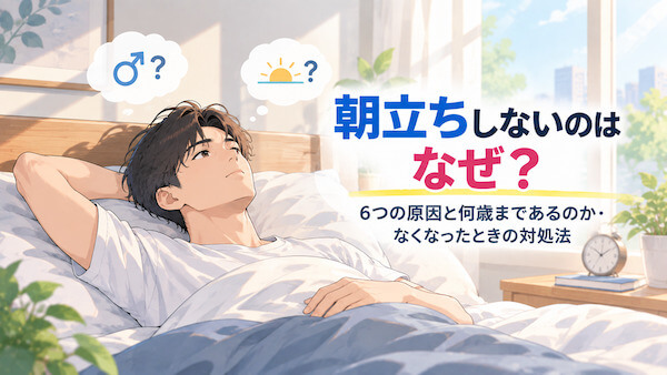 朝立ちしないのはなぜ？6つの原因と何歳まであるのか・なくなったときの対処法