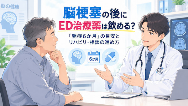 脳梗塞の後にED治療薬は飲める?「発症6か月」の目安とリハビリ・相談の進め方